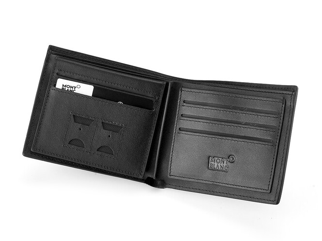 Мужское портмоне из натуральной кожи Мont Blanc 3311A серебристый, фото , изображение 2