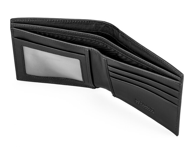 Класичне чоловіче портмоне з натуральної шкіри LeGRAND collection 9113 чорний, фото , зображення 3