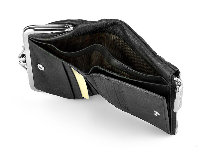 Жіночий гаманець зі шкіри вищого сорту Burberry 5635 A Black чорний, Колір: Чорний, фото , зображення 4