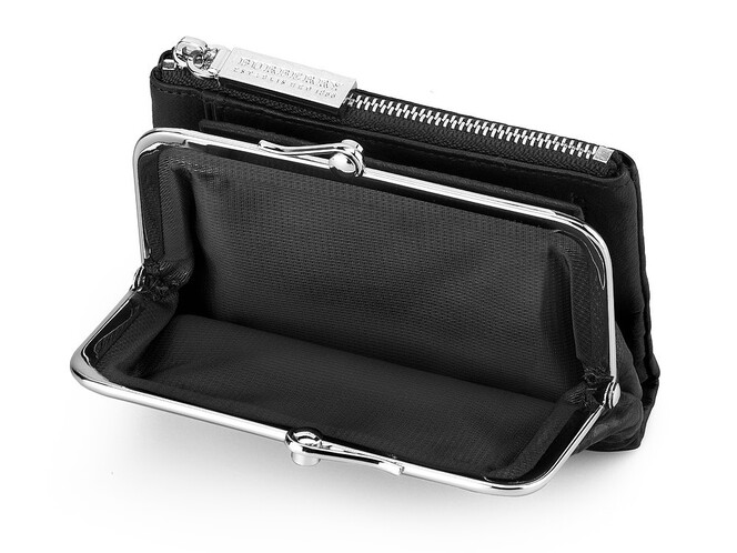 Жіночий гаманець зі шкіри вищого сорту Burberry 5635 A Black чорний, Колір: Чорний, фото , зображення 5