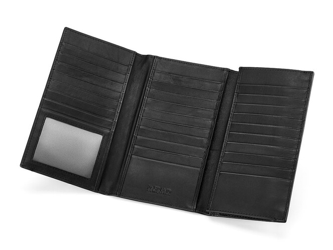 Картхолдер - купюрник з натуральної шкіри LeGRAND collection 9127 чорний, фото , зображення 2