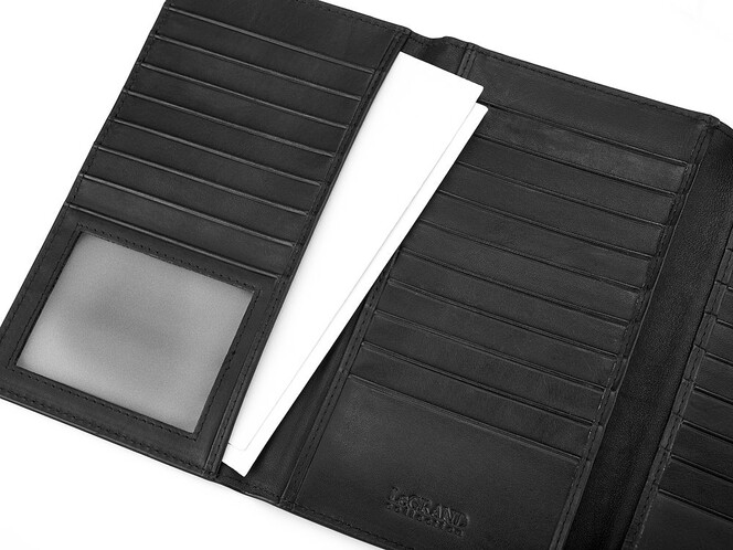 Картхолдер - купюрник з натуральної шкіри LeGRAND collection 9127 чорний, фото , зображення 6