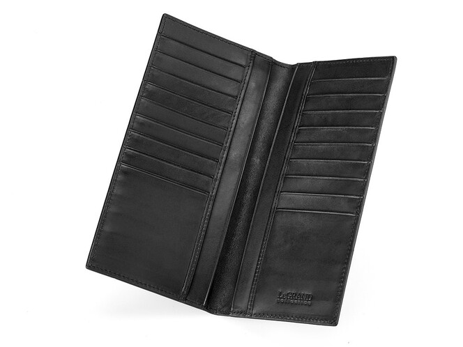 Портмоне - купюрник з натуральної шкіри LeGRAND collection 9103 чорний, фото , зображення 2