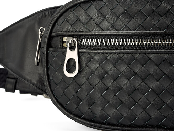 Кожаная сумка – бананка LeGRAND collection 9260 чёрная, фото , изображение 7