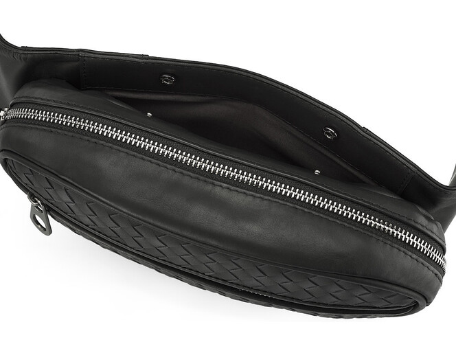 Кожаная сумка – бананка LeGRAND collection 9260 чёрная, фото , изображение 6