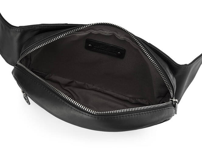 Кожаная сумка – бананка LeGRAND collection 9260 чёрная, фото , изображение 4