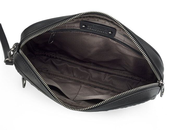 Большая сумка – барсетка из натуральной кожи LeGRAND collection 9216 чёрная, фото , изображение 3