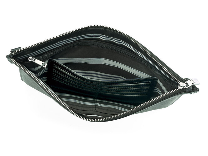 Кожаная папка – клатч с нанесением рисунка Мont Blanc 8599-4 Blue синяя, фото , изображение 3