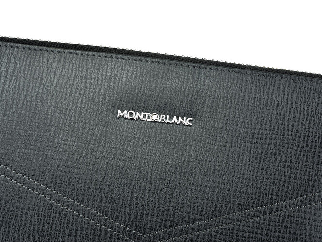 Кожаная папка – клатч с нанесением рисунка Мont Blanc 8599-4 Blue синяя, фото , изображение 5