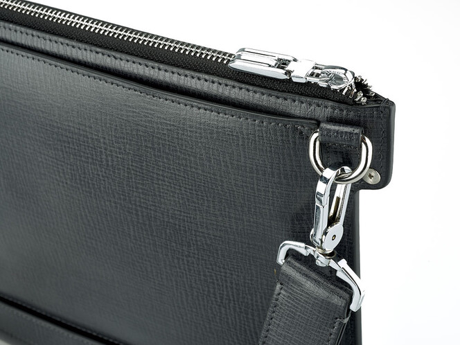 Кожаная папка – клатч с нанесением рисунка Мont Blanc 8599-4 Blue синяя, фото , изображение 4