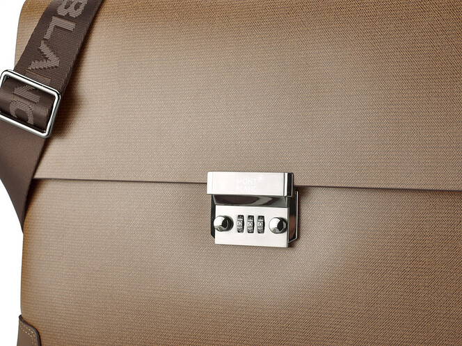 Стильный мужской портфель из натуральной кожи высшего сорта Мont Blanc 8369-8 Brown коричневый, фото , изображение 8