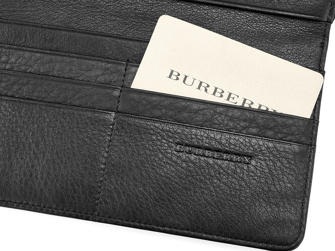 Шкіряний жіночий гаманець на блискавці Burberry 5633 A Black чорний, Колір: Чорний, фото , зображення 7