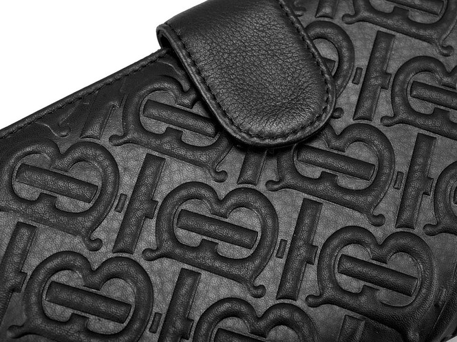 Шкіряний жіночий гаманець на блискавці Burberry 5633 A Black чорний, Колір: Чорний, фото , зображення 8