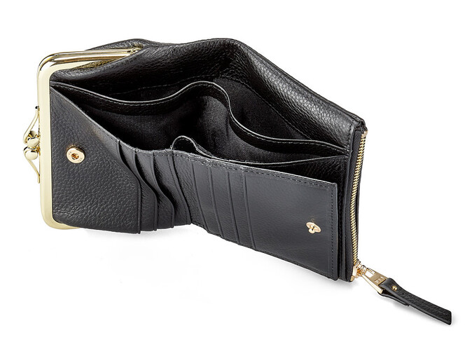 Кожаный женский кошелек  TUMI 1057 A Black чёрный, Цвет: Черный, фото , изображение 5