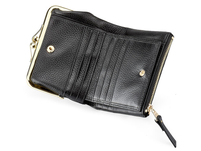 Кожаный женский кошелек  TUMI 1057 A Black чёрный, Цвет: Черный, фото , изображение 3