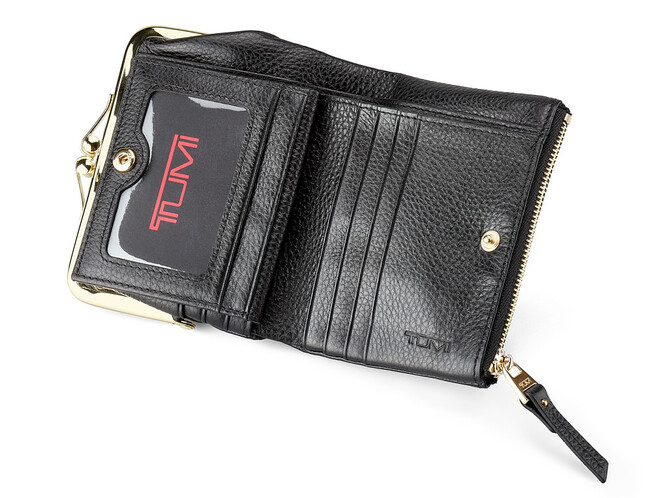 Кожаный женский кошелек  TUMI 1057 A Black чёрный, Цвет: Черный, фото , изображение 2