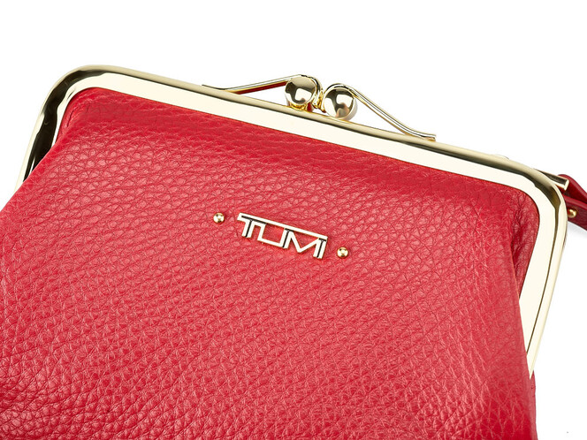 Кожаный женский кошелек  TUMI 1057 E Red красный, Цвет: Красный, фото , изображение 6
