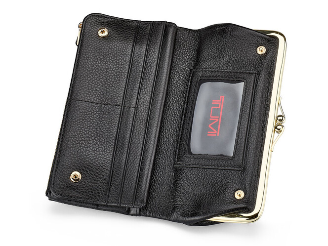 Жіночий гаманець з натуральної шкіри TUMI 1056 A Black Чорний, Колір: Чорний, фото , зображення 3