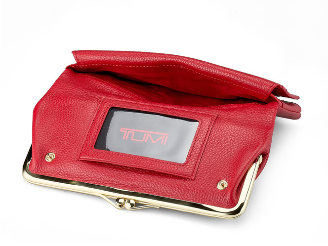 Жіночий гаманець з натуральної шкіри TUMI 1056 E Red червоний, Колір: Червоний, фото , зображення 5