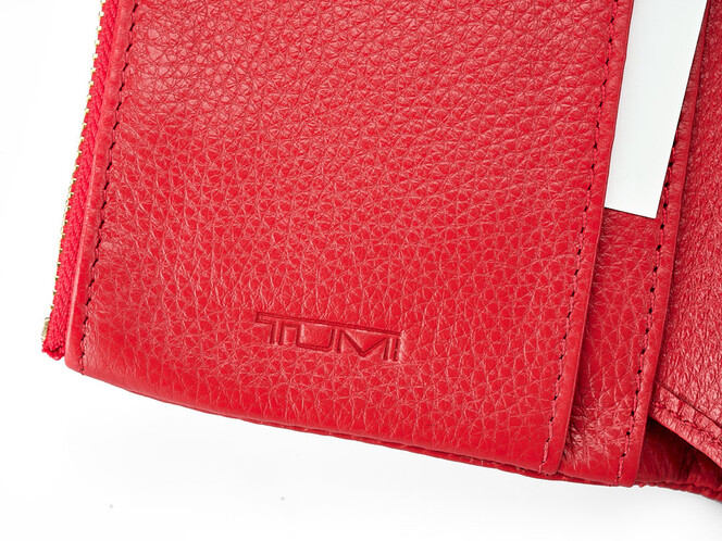 Жіночий гаманець з натуральної шкіри TUMI 1056 E Red червоний, Колір: Червоний, фото , зображення 8