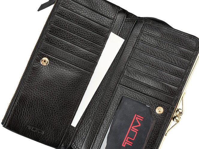 Жіночий гаманець з натуральної шкіри TUMI 1056 A Black Чорний, Колір: Чорний, фото , зображення 6