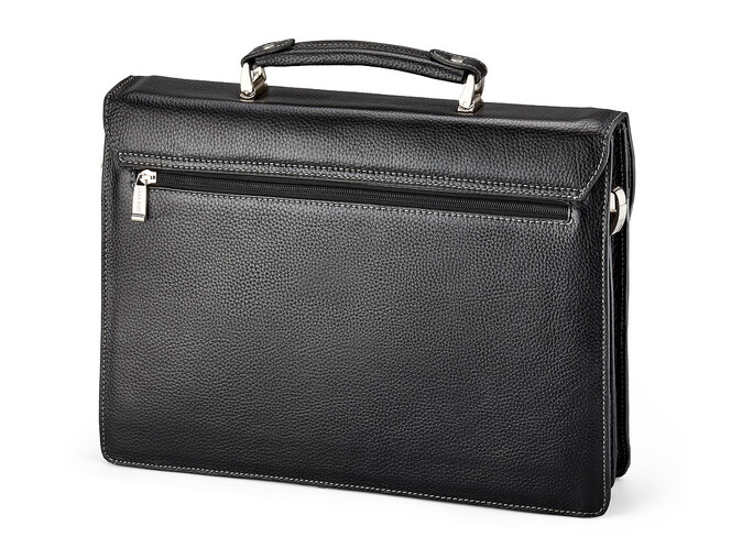 Кожаный мужской портфель  Lare Boss 090658-1 чёрный, фото , изображение 4