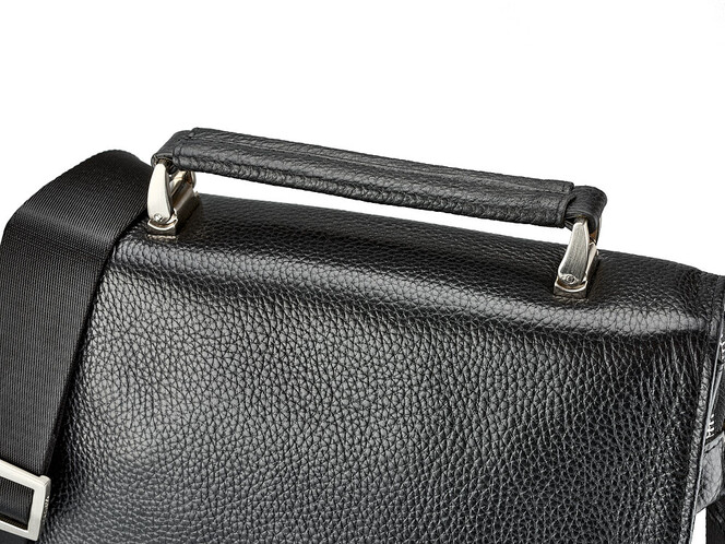 Мужской портфель из натуральной кожи Lare Boss 49530-3 чёрный, фото , изображение 9