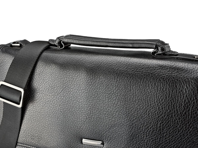 Мужской портфель из натуральной кожи LeGRAND collection 5224-1 чёрный, фото , изображение 8