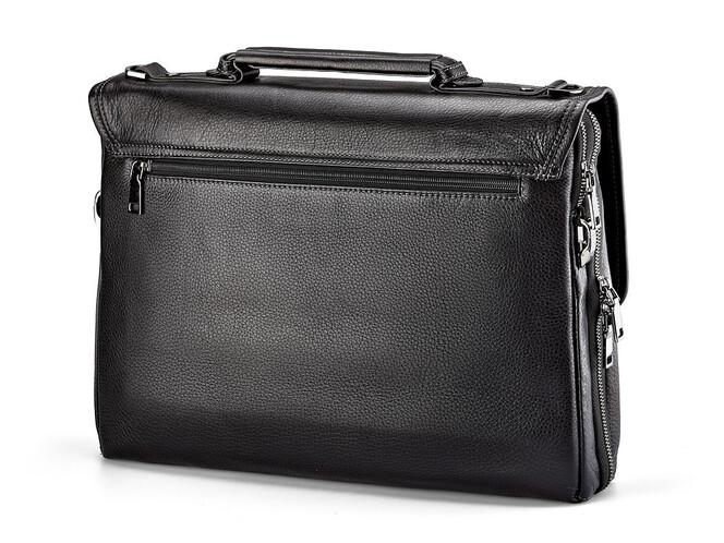 Мужской портфель из натуральной кожи LeGRAND collection 5224-1 чёрный, фото , изображение 4