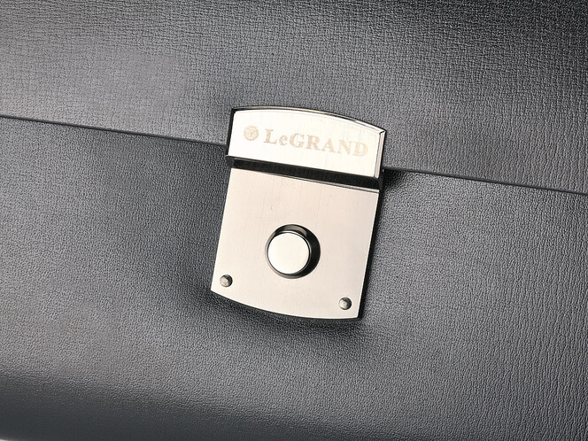 Мужская барсетка из натуральной кожи  LeGRAND collection 8593C чёрная, фото , изображение 7