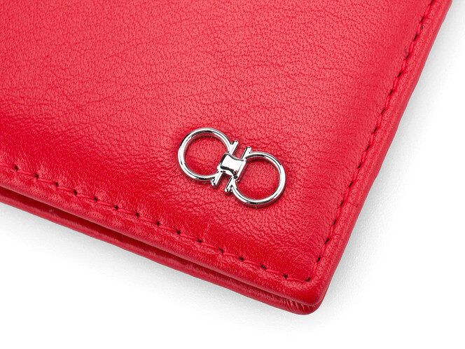 Кожаная женская обложка для паспорта Salvatore Ferragamo 8086 E Red красная, Цвет: Красный, фото , изображение 4