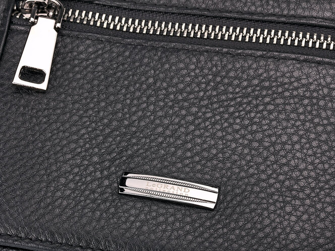 Барсетка-клатч из кожи высшего сорта LeGRAND collection 9201-3AB чёрный, фото , изображение 8
