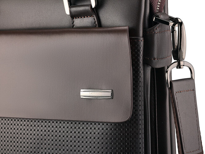 Вертикальна чоловіча сумка з натуральної шкіри LeGRAND collection 319-2 Brown коричнева, Колір: Коричневий, фото , зображення 8