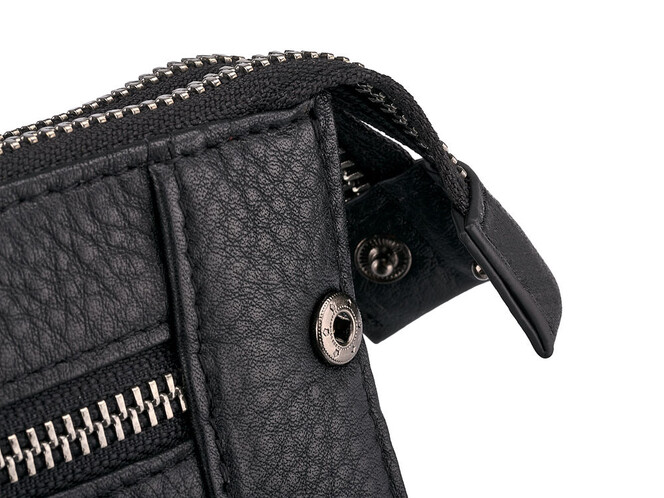 Барсетка-клатч из кожи высшего сорта LeGRAND collection 9201-3AB чёрный, фото , изображение 9