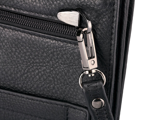 Барсетка-клатч из кожи высшего сорта LeGRAND collection 9201-3AB чёрный, фото , изображение 7