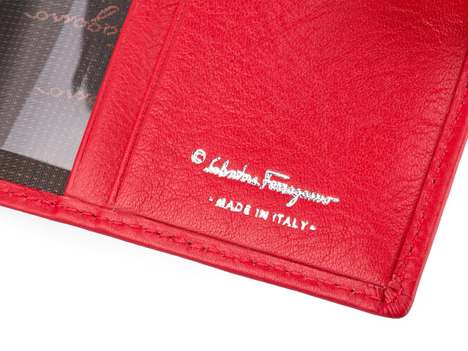 Женская обложка для документов из натуральной кожи Salvatore Ferragamo 8087 E Red красная, Цвет: Красный, фото , изображение 6