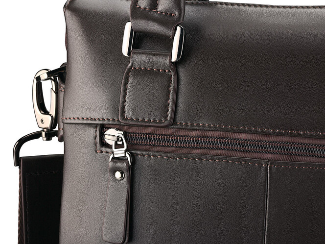 Вертикальна чоловіча сумка з натуральної шкіри LeGRAND collection 319-2 Brown коричнева, Колір: Коричневий, фото , зображення 7