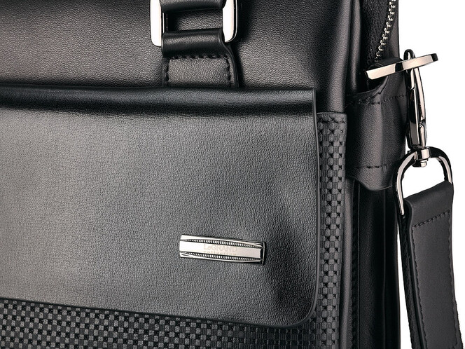 Вертикальна чоловіча сумка з натуральної шкіри LeGRAND collection 319-2 Black чорна, Колір: Чорний, фото , зображення 8