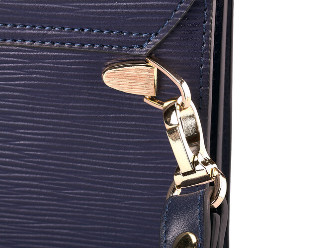 Мужская барсетка из нарезной кожи Мont Blanc 180313 Blue синяя, Цвет: Синий, фото , изображение 6