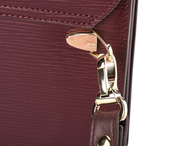 Мужская барсетка из нарезной кожи Мont Blanc 180313 Red бордовая, Цвет: Бордовый, фото , изображение 6