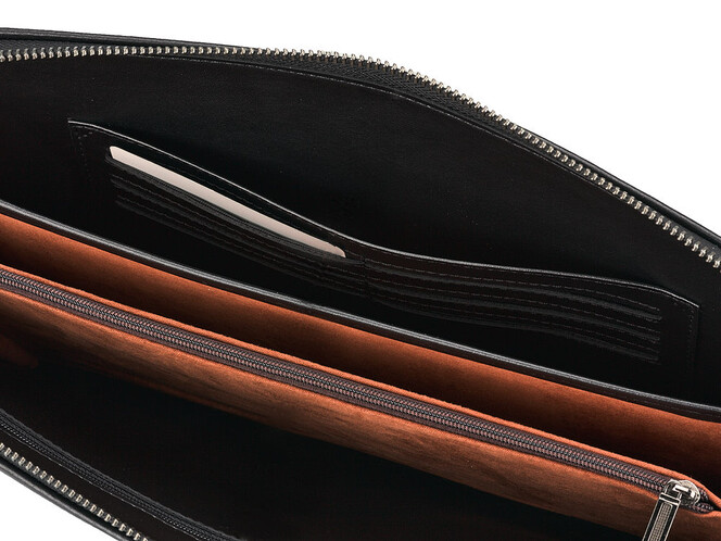 Шкіряна папка LeGRAND collection 7505-1A формату А5 чорна, фото , зображення 4