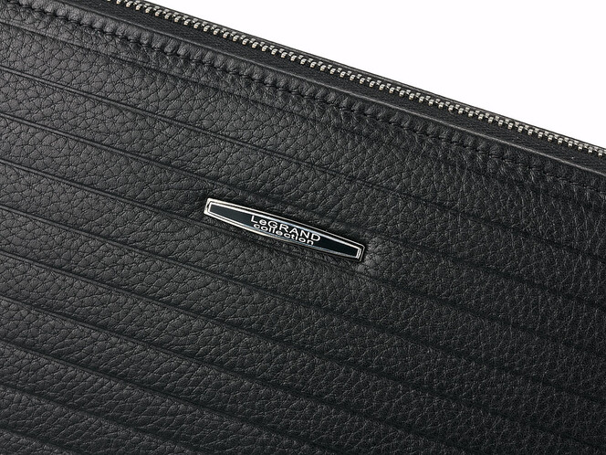 Шкіряна папка LeGRAND collection 7505-1A формату А5 чорна, фото , зображення 8