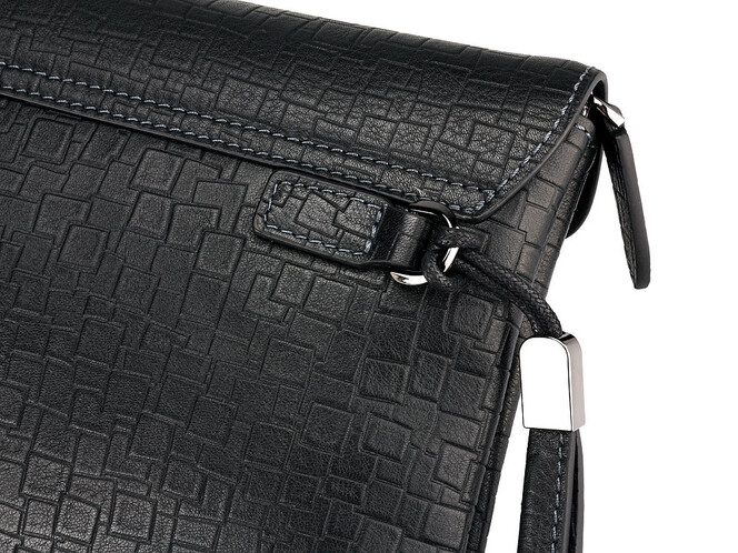 Кожаный мужской клатч – конверт LeGRAND collection 9230-2A чёрный, фото , изображение 6