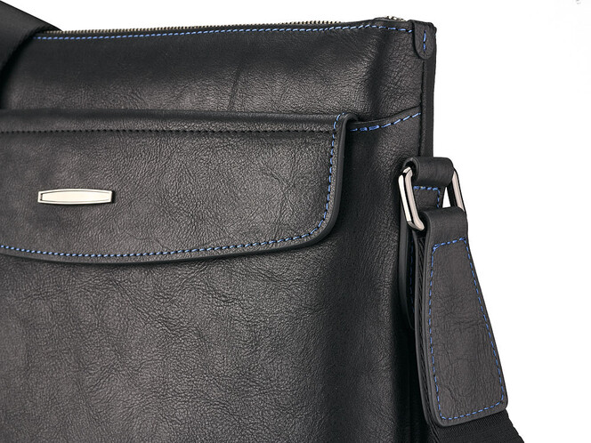 Чоловіча сумка з натуральної шкіри LeGRAND collection 9201-3A чорна, фото , зображення 7