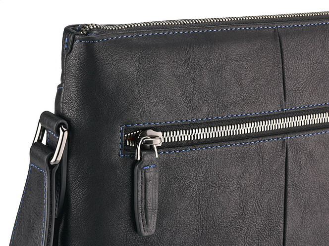 Чоловіча сумка з натуральної шкіри LeGRAND collection 9201-3A чорна, фото , зображення 6