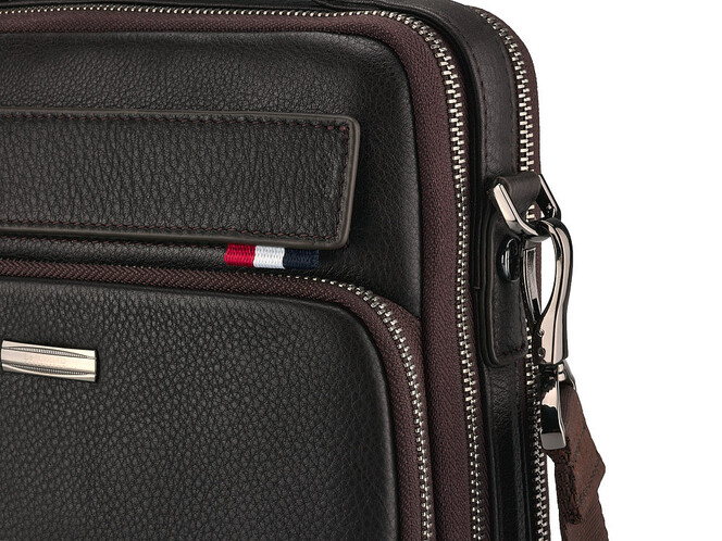 Шкіряна чоловіча сумка LeGRAND collection 9336-3 коричнева, Колір: Коричневий, фото , зображення 8