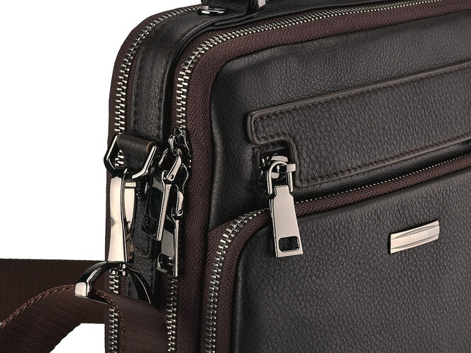 Шкіряна чоловіча сумка LeGRAND collection 9336-3 коричнева, Колір: Коричневий, фото , зображення 7