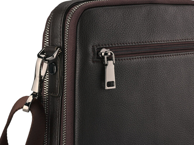 Шкіряна чоловіча сумка LeGRAND collection 9336-3 коричнева, Колір: Коричневий, фото , зображення 9