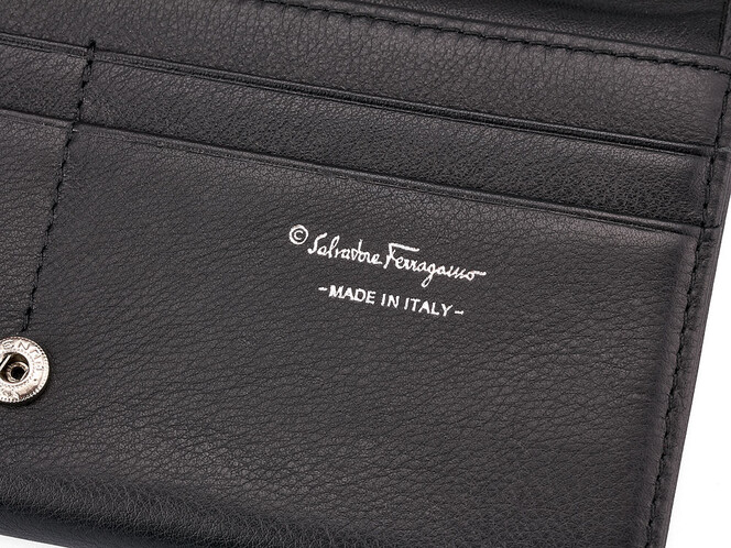 Женский кошелек из натуральной кожи Salvatore Ferragamo 8085 A Black чёрный, Цвет: Черный, фото , изображение 5