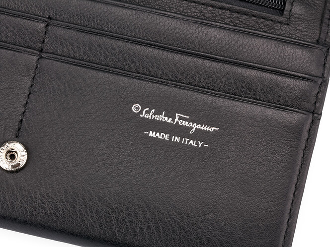 Шкіряний жіночий гаманець Salvatore Ferragamo 8084 A Black чорний, Колір: Чорний, фото , зображення 5